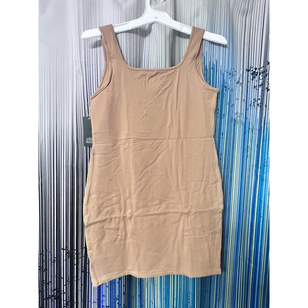 Wild Fable Camel Sleeveless Bodycon Mini Scoop Neck Dress Size XL or Extra Large - Picture 3 of 7